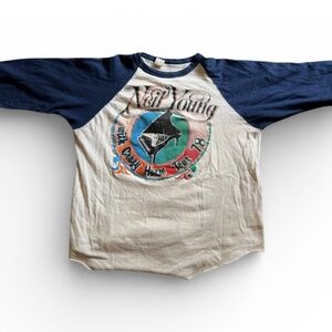 Vintage Neil Young & Crazy Horse 1978 Tour Raglan Tee
